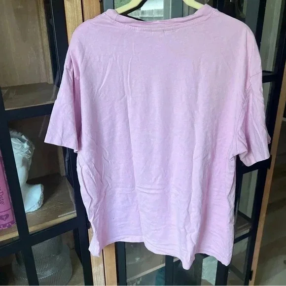 Pink Floyd band tee short sleeve oversized H&M pink graphic tshirt top UO - Picture 6 of 7